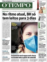 Capa do jornal O Tempo 16/03/2021