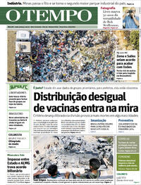 Capa do jornal O Tempo 18/05/2021