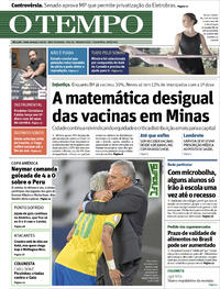 Capa do jornal O Tempo 18/06/2021
