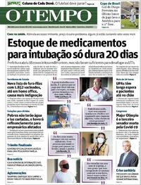 Capa do jornal O Tempo 19/03/2021