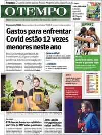 Capa do jornal O Tempo 19/04/2021