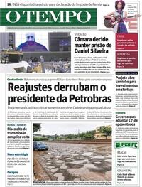Capa do jornal O Tempo 20/02/2021