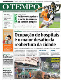 Capa do jornal O Tempo 22/04/2021
