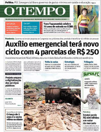 Capa do jornal O Tempo 23/02/2021