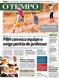 Capa do jornal O Tempo 24/02/2021