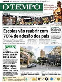 Capa do jornal O Tempo 24/04/2021