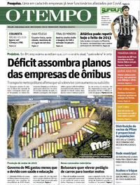 Capa do jornal O Tempo 25/05/2021