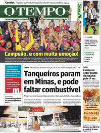 Capa do jornal O Tempo 26/02/2021