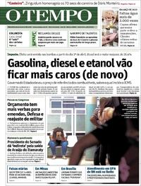 Capa do jornal O Tempo 26/03/2021