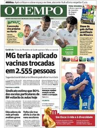 Capa do jornal O Tempo 26/04/2021