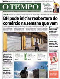 Capa do jornal O Tempo 28/01/2021