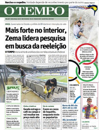 Capa do jornal O Tempo 28/07/2021