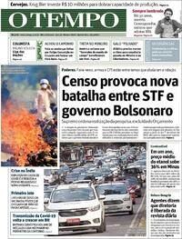 Capa do jornal O Tempo 29/04/2021