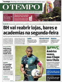 Capa do jornal O Tempo 30/01/2021