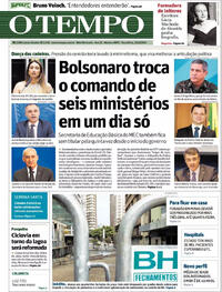 Capa do jornal O Tempo 30/03/2021