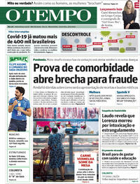 Capa do jornal O Tempo 30/04/2021