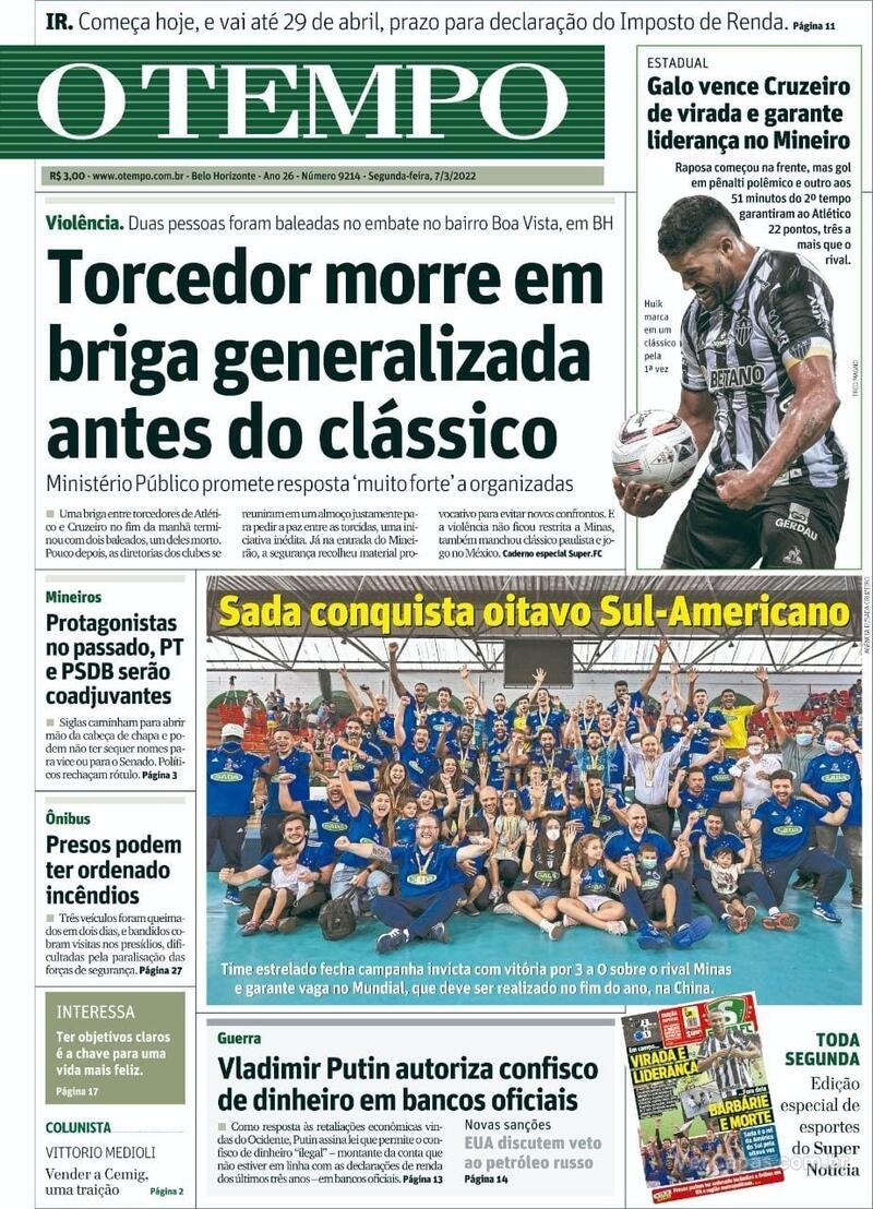 07/03/2022 - JOGO ABERTO [AO VIVO] 