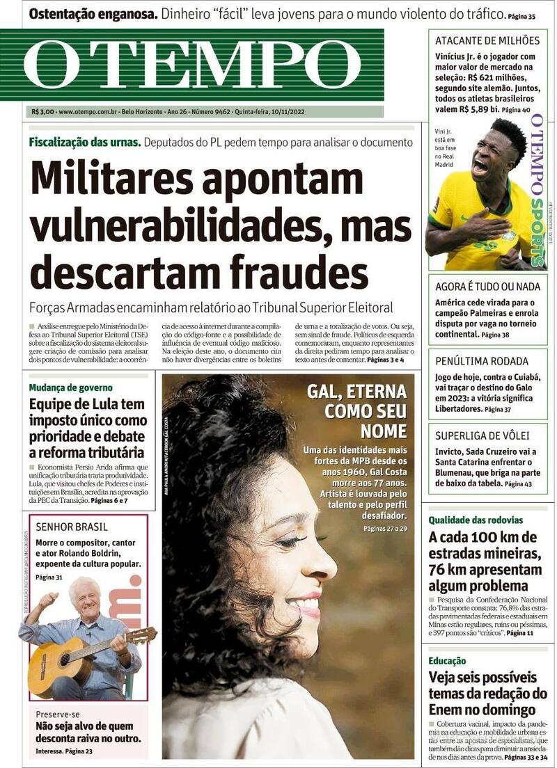 Capa Jornal O Jogo - 11 outubro 2022 