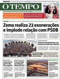 Capa do jornal O Tempo 12/08/2022