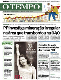 Capa do jornal O Tempo 19/01/2022