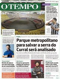 Capa do jornal O Tempo 20/05/2022