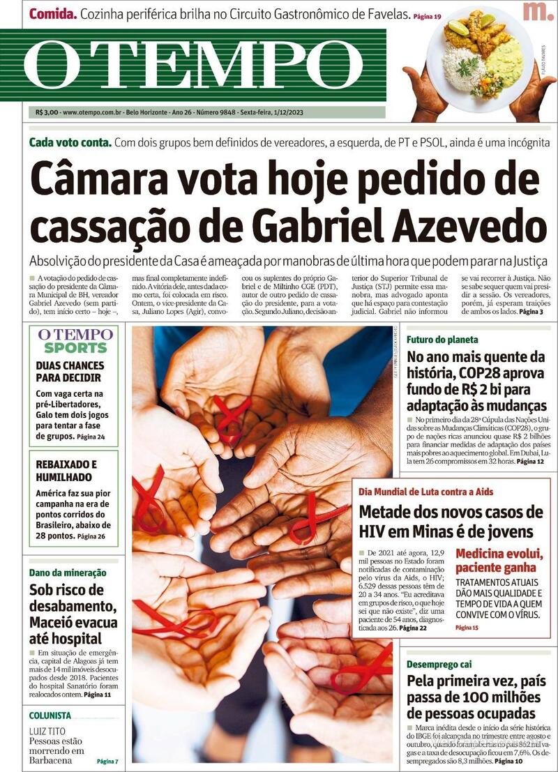 Capa Jornal O Jogo - 28 novembro 2023 