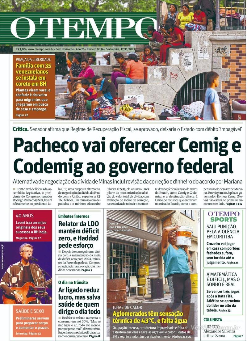 Capa Jornal O Jogo - 28 novembro 2023 