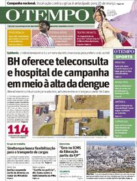 Capa do jornal O Tempo 01/03/2024