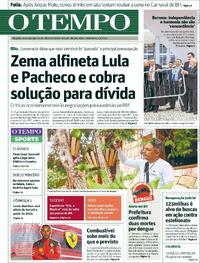 Capa do jornal O Tempo 02/02/2024