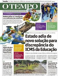 Capa do jornal O Tempo 02/03/2024