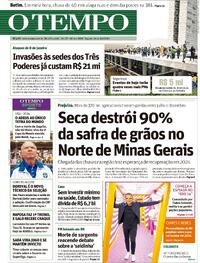 Capa do jornal O Tempo 08/01/2024
