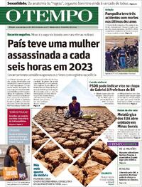 Capa do jornal O Tempo 08/03/2024