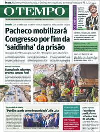 Capa do jornal O Tempo 09/01/2024