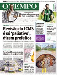 Capa do jornal O Tempo 09/03/2024