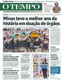 Capa do jornal O Tempo 10/01/2024