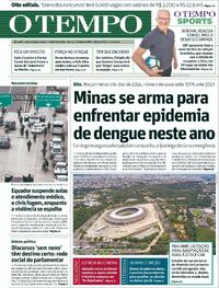 Capa do jornal O Tempo 11/01/2024