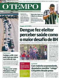 Capa do jornal O Tempo 11/04/2024