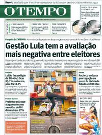 Capa do jornal O Tempo 12/04/2024