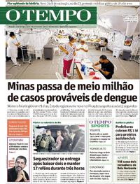 Capa do jornal O Tempo 13/03/2024