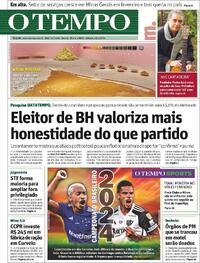 Capa do jornal O Tempo 13/04/2024
