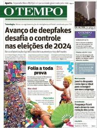 Capa do jornal O Tempo 15/01/2024