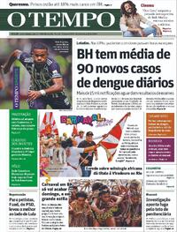 Capa do jornal O Tempo 15/02/2024