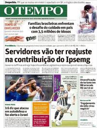 Capa do jornal O Tempo 15/04/2024