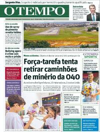 Capa do jornal O Tempo 16/01/2024