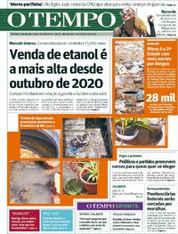 Capa do jornal O Tempo 16/02/2024
