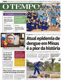 Capa do jornal O Tempo 17/02/2024