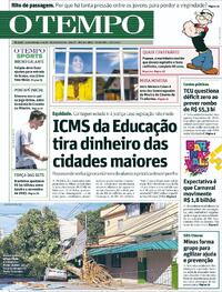 Capa do jornal O Tempo 19/01/2024