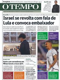 Capa do jornal O Tempo 19/02/2024