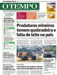 Capa do jornal O Tempo 19/03/2024
