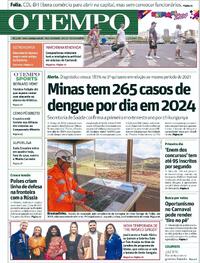 Capa do jornal O Tempo 20/01/2024